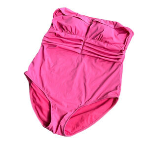 Assets By Spanx Pink One Piece Swimsuit with Ruched Sides